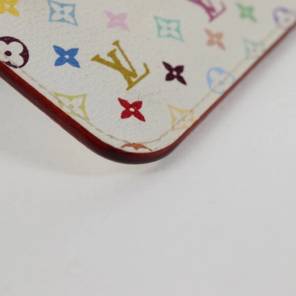 LOUIS VUITTON Monogram Multicolor Pochette Cles NM White M93734 LV Auth 132775V - Picture 11 of 12